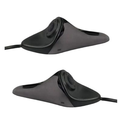 1 Pair 1080P Car Side View Camera Blind Spot Auxiliary Side Camera Reversing Backup Camera Rotatable Lens(1 Pair Gloss Black)