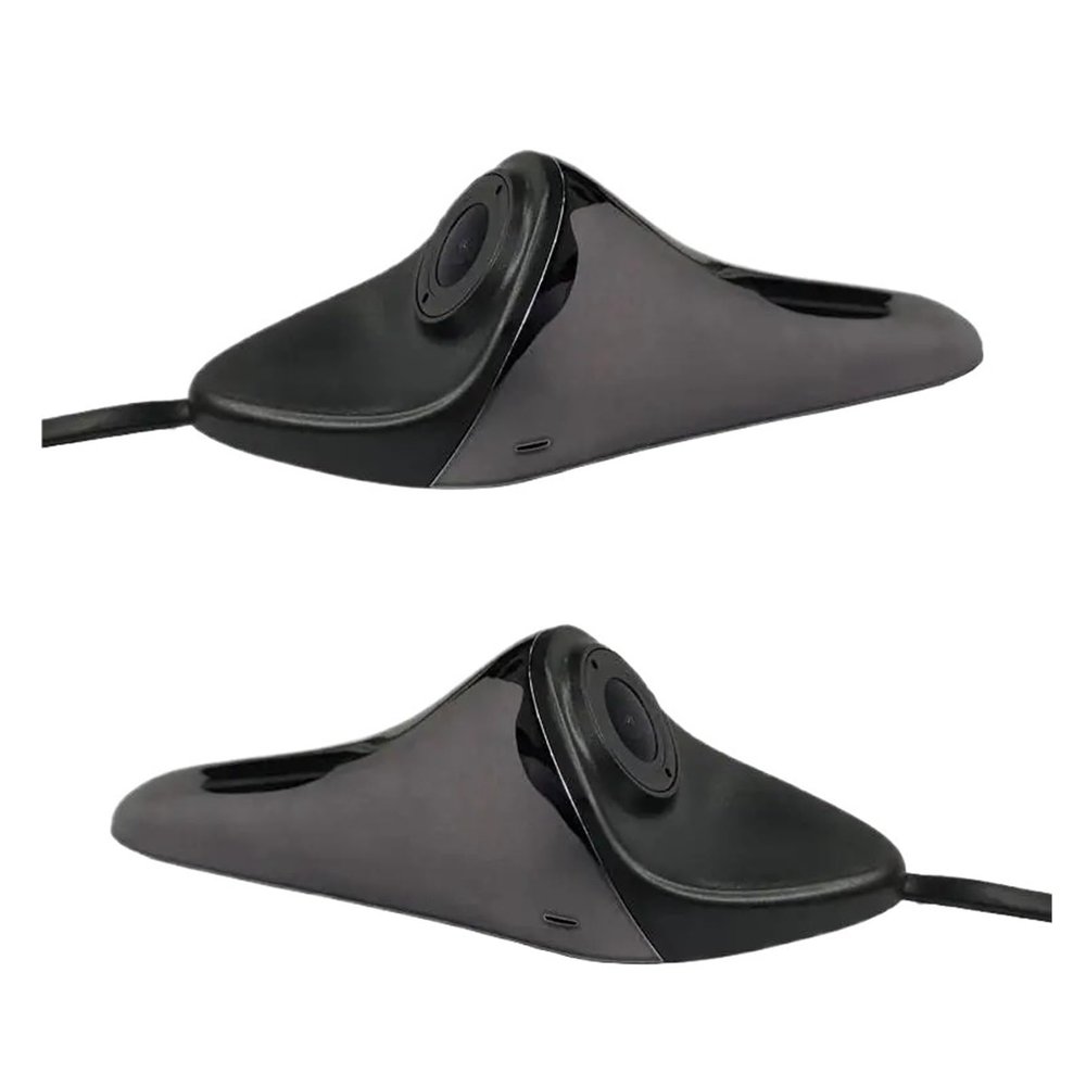 1 Pair 1080P Car Side View Camera Blind Spot Auxiliary Side Camera Reversing Backup Camera Rotatable Lens(1 Pair Gloss Black)