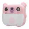 Akozon Instant Print Camera with Print Paper 2 Inch 320x240 TFT Sn 1080P Music Games 1000mAh Instant Print Digital Camera for Present (Pink) view 2