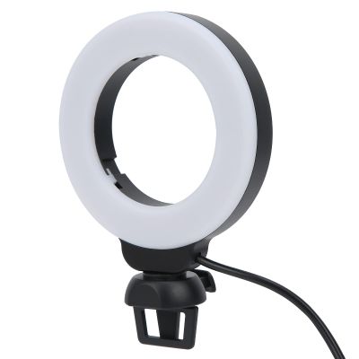 LED Light with Clip for Video C e Online Meeting, Selfie Light for Camera, 4in Fill Light with 3 Color Modes for Brighter Images