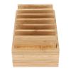 aqxreight Wood Cell Phone Dock Portable Tablet Computer Storage Box for Home Office for Organizing and STO Mobile Pho Tablets Other Gadgets the view 3
