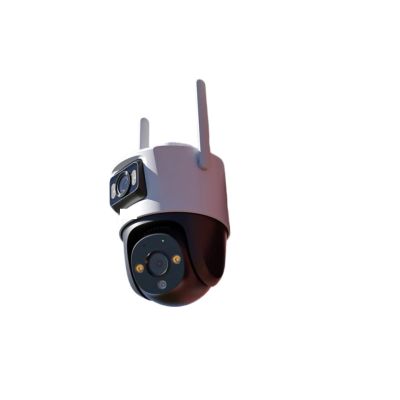 QDVOPHZA 8MP Dual Lens WiFi Camera WiFi 6 Zoom AI Human Vehicle Detection Smart Color Surveillance Outdoor Camera(E/U)
