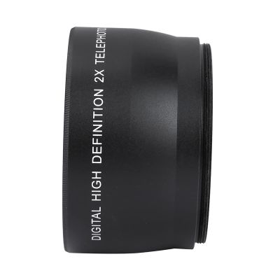 58MM Universal Teleconverter Lens 2X Magnification High Definition Lightweight Practical for Cameras Accessory