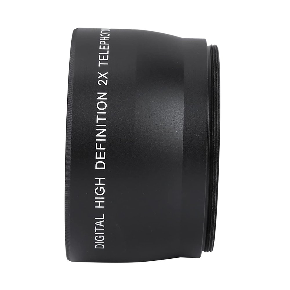 58MM Universal Teleconverter Lens 2X Magnification High Definition Lightweight Practical for Cameras Accessory