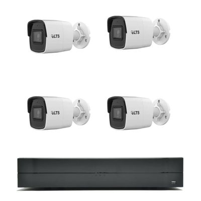 LTS 4-Camera 4MP Bullet Surveillance Bundle with 16-Channel NVR, AI Detection & 4K Output (LTN6216N-P16/LTCMIP8342W-MDA)
