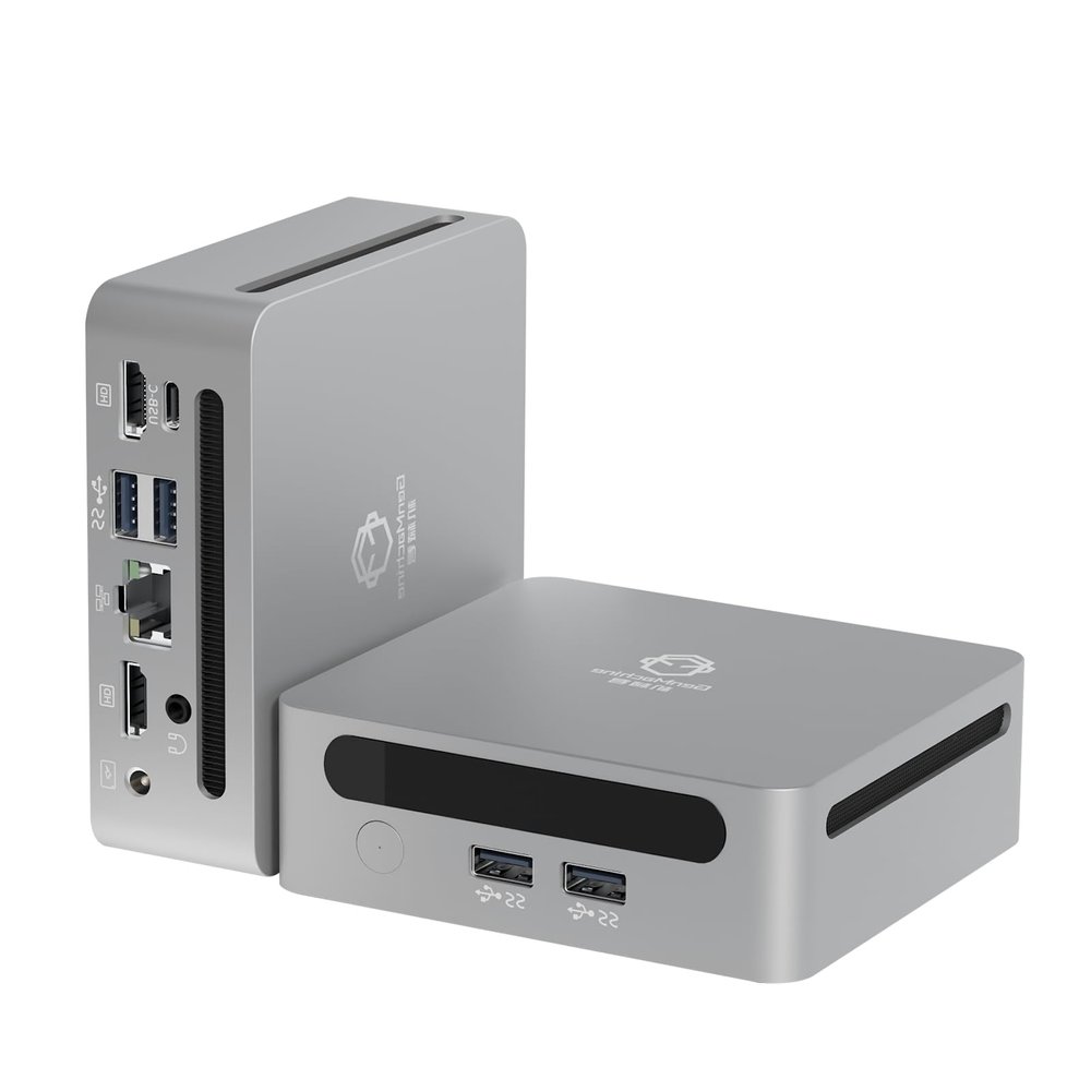 GenMachine Mini PC AMD Ryzen 5 4500U, High-Performance Mini Computer for Home and Office, 16GB RAM DDR4, 512GB SSD, 4K HDMI, Wi-Fi 6, Bluetooth 5.2, Compact and Quiet Design