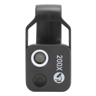 Akozon Portable 200X Mobile Phone Microscope with Clipon Design, LED Light and CPL Polarizer; for Precise Observation of Jade, Metal and More. (Black)