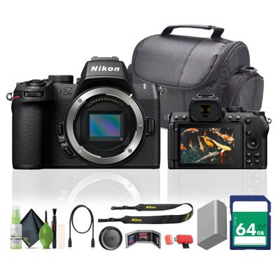 Nikon Z50II Mirrorless Camera Body Bundle with 64GB Memory Card + Cleaning Kit + Camera Bag + More Accessories