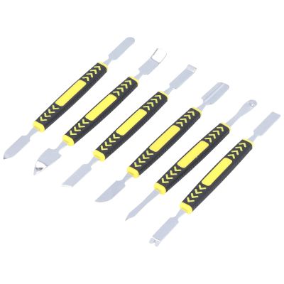 Metal Spudger, 6PCS Stainless Steel Dual Ends Pry Opening Spudger Headphone Jack Removal Tool Spudger Tool with Handle for Opening or Shells of Phones, Tablets, Watches