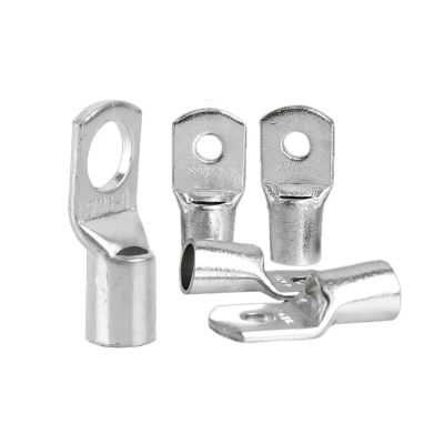 Copper Wire Lugs Ring Connector Bare Cable SC Cold Pressed Crimp Terminal SC6-5 SC6-6 SC6-8 SC10-6 SC10-8 SC16-6 SC16-8 SC25-6(100PCS,SC6-8)