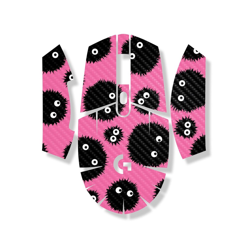 Carbon Fiber Mouse Skin Compatible with Logitech G305 Lightspeed - Soot Sprites - Premium 3M Vinyl Protective Wrap Decal Cover - Easy to Apply | Crafted in The USA by MightySkins
