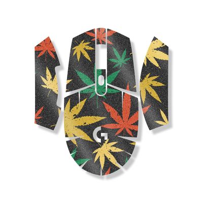 Glossy Glitter Mouse Skin Compatible with Logitech G305 Lightspeed - Rastafari Kush - Premium 3M Vinyl Protective Wrap Decal Cover - Easy to Apply | Crafted in The USA by MightySkins