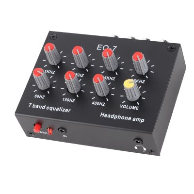 Equalizer Home Audio, Graphic Equalizer 7 Band Sound Equalizer Audio Equalizer With 12dB High Bass Adjustment for Recording Streaming Podcasting