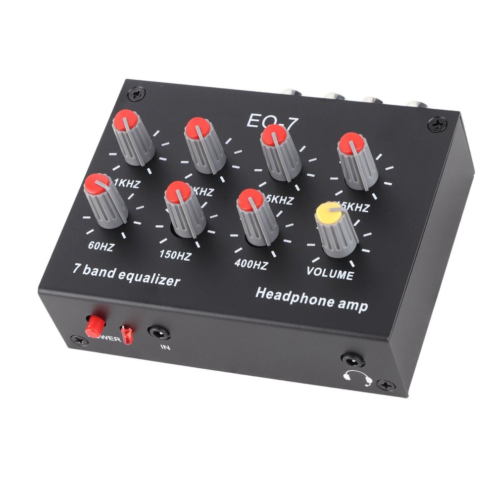 Equalizer Home Audio, Graphic Equalizer 7 Band Sound Equalizer Audio Equalizer With 12dB High Bass Adjustment for Recording Streaming Podcasting
