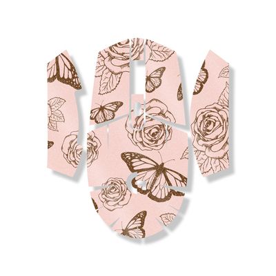 Glossy Glitter Mouse Skin Compatible with Logitech G305 Lightspeed - Butterfly Garden - Premium 3M Vinyl Protective Wrap Decal Cover - Easy to Apply | Crafted in The USA by MightySkins