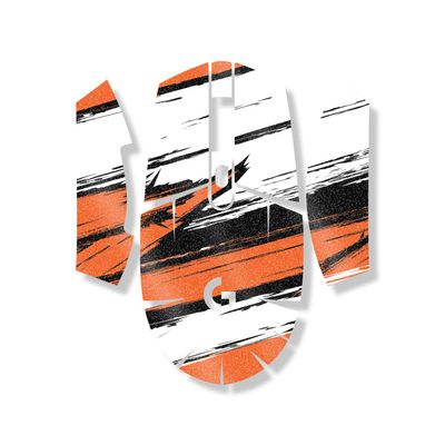 Glossy Glitter Mouse Skin Compatible with Logitech G305 Lightspeed - Grunge Orange - Premium 3M Vinyl Protective Wrap Decal Cover - Easy to Apply | Crafted in The USA by MightySkins