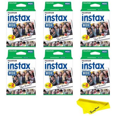Fujifilm Instax Wide Instant Films Twin Pack for Instax Wide 210 200 100 300 - BuzzPhoto Value Pack (120 Sheets)