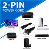 10ft Prong Power Cord for Sony PS5, PlayStation 5, Xbox One S/X Series X/S view 2