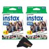 Fujifilm Instax Wide Instant Film Twin Pack with Sunshine Photo Microfiber Cloth... (2 Pack-40 Exposures) view 1