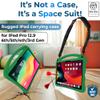Bam Bino Space Suit Kids Case for iPad Pro 12.9" 3rd/4th/5th/6th Generation (2018-2022) Models [Not for iPad Pro 12.9 1st/2nd Gen] Screen Guard, Handle, Shoulder Strap, Pencil Holder (Mint Green) view 3