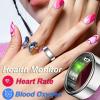 CNBRO Smart Ring Heart Rate Monitor Sleep Tracker Fitness Ring Blood Pressure Fitness Tracker Pedometer Calories Step Counter Health Smart Rings for Men Women with Charging Case view 3