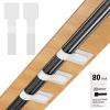 80PCS Hook and Loop Cable Straps, Cable Management Under Desk, Self Adhesive Cable Ties, Reusable Wire Organizers for Cords, Adjustable Cord Organizers for Desk, Home Office Essentials, White view 1