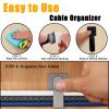 80PCS Hook and Loop Cable Straps, Cable Management Under Desk, Self Adhesive Cable Ties, Reusable Wire Organizers for Cords, Adjustable Cord Organizers for Desk, Home Office Essentials, White view 3