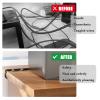 80PCS Hook and Loop Cable Straps, Cable Management Under Desk, Self Adhesive Cable Ties, Reusable Wire Organizers for Cords, Adjustable Cord Organizers for Desk, Home Office Essentials, White view 4