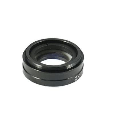 JOEBO Microscope Kit 0.5X/ 2.0X Monocular Auxiliary Objective for CCD Microsope Video Camera 180X 300X 120X C-Mount Lens Microscope Lens Adapters(2.0X)