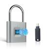 KENRONE Fingerprint Padlock, Portable USB Charging with Reset Key, Smart Padlock Quick Unlock, Waterproof and Rustproof, Padlocks for School Locker, Warehouses, Gym, Homes, Office Cabinets view 1