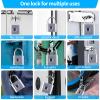 KENRONE Fingerprint Padlock, Portable USB Charging with Reset Key, Smart Padlock Quick Unlock, Waterproof and Rustproof, Padlocks for School Locker, Warehouses, Gym, Homes, Office Cabinets view 4
