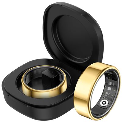 Smart Ring Heart Rate Monitor Sleep Tracker Fitness Ring Blood Pressure Fitness Tracker Pedometer Calories Step Counter Health Smart Rings for Men Women with Charging Case