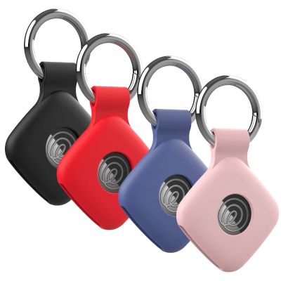 4 Pack Case for Tile by Life360 Mate (2024) / Tile Mate 2022 with Keychain,Anti-Scratch Finder Protective Cover for Keys, Bags, Pets Collar Tag Accessories,Shockproof (Black+Red+Blue+Pink)