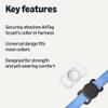 Amazon Basics AirTag Dog Collar Holder, Universal Fit, 2-Pack view 2