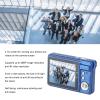 48MP 4K Digital Camera with 8X Zoom, 2.7in LCD Screen, Anti Shake for Photography, Continuous Shooting, with 128GB Memory Card Support, for Vlogging and YouTube (Blue) view 2