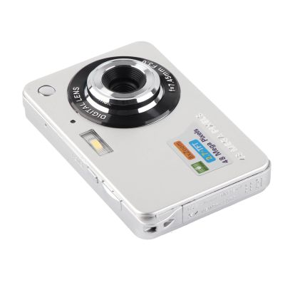 48MP 4K Digital Camera with 8X Zoom, 2.7in LCD Screen, Anti Shake for Photography, Continuous Shooting, with 128GB Memory Card Support, for Vlogging and YouTube (Silver)