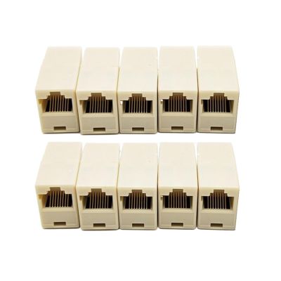 10PCS RJ45 Powerline Network Adapters CAT6 CAT5 Network Cable Straight Ethernet LAN Coupler Joiner Connector p/Lug Ethernet Sockt