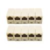 10PCS RJ45 Powerline Network Adapters CAT6 CAT5 Network Cable Straight Ethernet LAN Coupler Joiner Connector p/Lug Ethernet Sockt view 1
