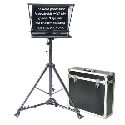 Mavdecll 22 Inch Large Teleprompter for Computer Laptop, Professional Video Camera Tablet Prompter with Beamsplitter Glass & Aluminum Carry Case, for TIK Tok Live Short Videos Speech