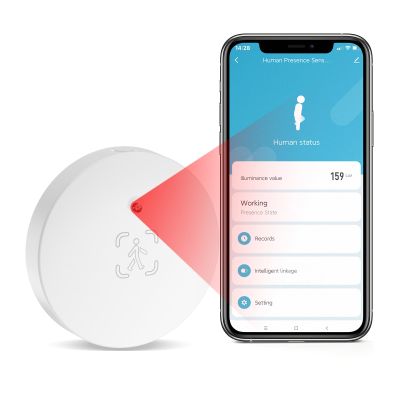 eMylo Human Presence Sensor, WiFi Wave Radar Real-time Human Motion Detection Sensor, Compatible with TUYA/Smart Life(2.4 GHz Wi-Fi Required)