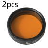 2pcs 1.25 Inch 31.7mm NO.21 with Optical M28*0.6mm Orange Color Telescope view 2
