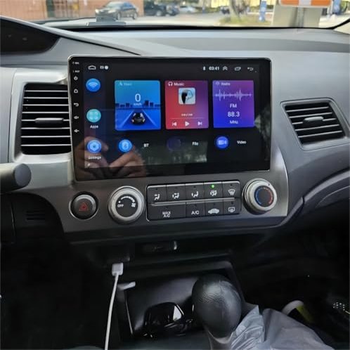 10" HD Car Stereo Radio for Honda Civic 2006-2011 Compatible with Wireless CarPlay & Android Auto, Touch Screen, Bluetooth Audio, FM, SWC, WiFi, Mirror Link, 2+32GB