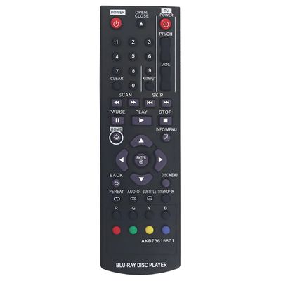 AKB73615801 Replacement Remote for LG Blu-Ray DVD Player BP335WN UP875 UP870 UBK80 RTAKB73615801BPM35 BPM340 BPM34 BPM335WN BD220 BD630 BP125 BP125N BP135W-N BP200 BP220 BP220N BP320 BP320N BP325