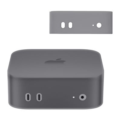 Case for Apple 2024 Mac mini M4 / M4 Pro,NOUKAJU Silicone Protective Cover,Drop-Proof,Scratch-Proof,Shock-Proof,Dust-Proof,Protective Case for Mac mini 2024(Clear-Black)
