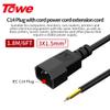 10PACK C14 Power Cord Pigtail 14AWG Open Wiring End Heavy Duty Replacement Power Supply Cord Cable, Plug Power Cable 10Amps Extension Cable for Industrial & Commercial view 3