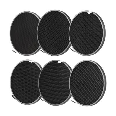 Andoer 6pcs Photography Honeycomb Grid 10/20/30/40/50/60 Honeycomb Lamp Shade Grid Replacement for Profoto Reflector Diffuser Studio Light Strobe Accessory