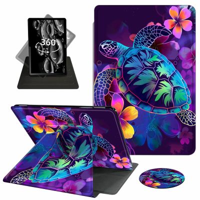 ACWDMKH Case for Kindle Scribe,360 Degree Rotating Swivel PU Leather Stand Flip Folio Cover with Auto Wake/Sleep for Amazon Kindle Scribe Cover 10.2 Inch (2024/2022 Release),Glitter Sea Turtle