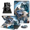 ACWDMKH Case for Kindle Scribe,360 Degree Rotating Swivel PU Leather Stand Flip Folio Cover with Auto Wake/Sleep for Amazon Kindle Scribe Cover 10.2 Inch (2024/2022 Release),Dream Catcher Wolf view 1