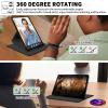 ACWDMKH for iPad Air 13 Inch Case M3 2025/M2 2024,for iPad Pro 12.9 Inch Case 2022/2021/2020 (6th/5th/4th Generation),360 Degree Rotating Swivel Stand Folio Auto Wake/Sleep,Purple Glitter Paw view 2