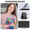ACWDMKH Case for Kindle Fire 7 Tablet Case 7 Inch (9th/7th/5th Generation,2019/2017/2015 Release),360 Degree Rotating Swivel PU Leather Stand Folio Cover with Auto Wake/Sleep,Colorful Owl Tree view 4